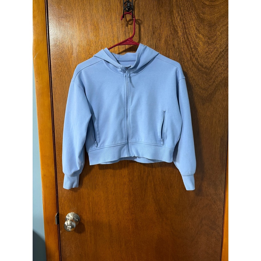 Old Navy Active Girls Dynamic Fleece Full Zip Hoodie Blue L 10-12 Sweatshirt